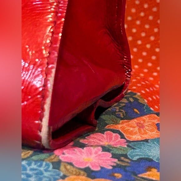 Vintage LOUIS VUITTON Vernis Leather Stanton Tote Bag Rouge - Picture 11 of 14
